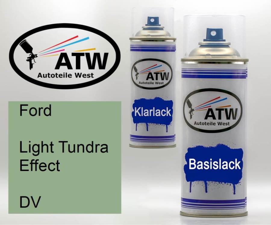 Ford, Light Tundra Effect, DV: 400ml Sprühdose + 400ml Klarlack - Set, von ATW Autoteile West.
